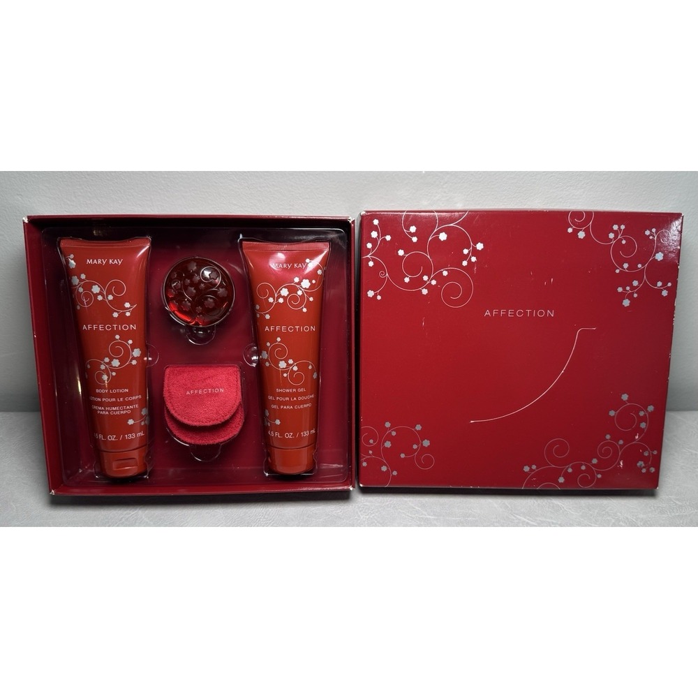 Mary Kay Affection Gift Set Body Lotion Shower Gel Solid Fragrance NOS